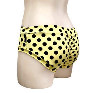 Classic Booty Short in Yellow Dot