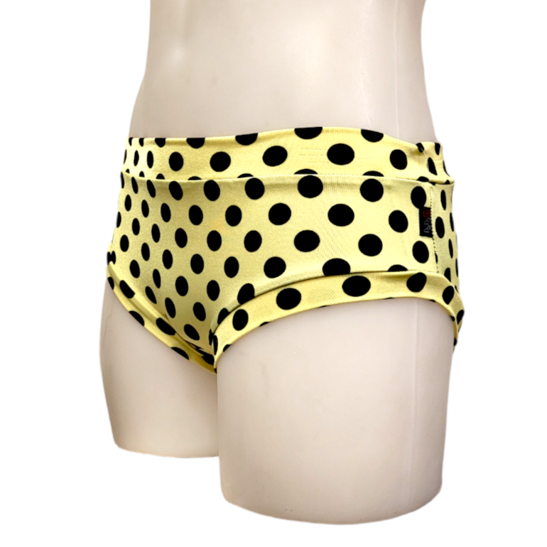Classic Booty Short in Yellow Dot
