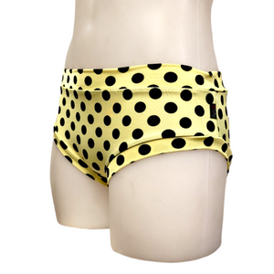 Classic Booty Short in Yellow Dot