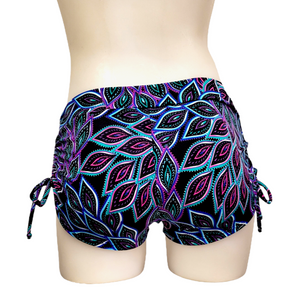Side Tie/Scrunch Short in Peacock