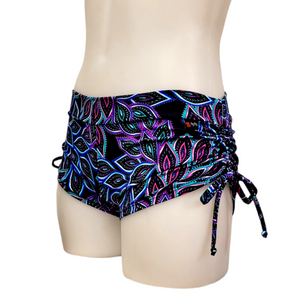 Side Tie/Scrunch Short in Peacock
