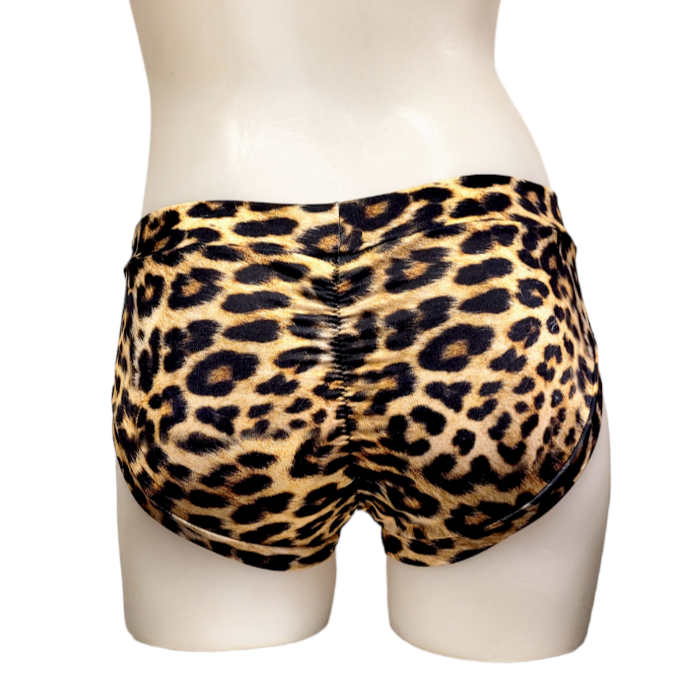 Classic Booty Short in Yellow Leopard