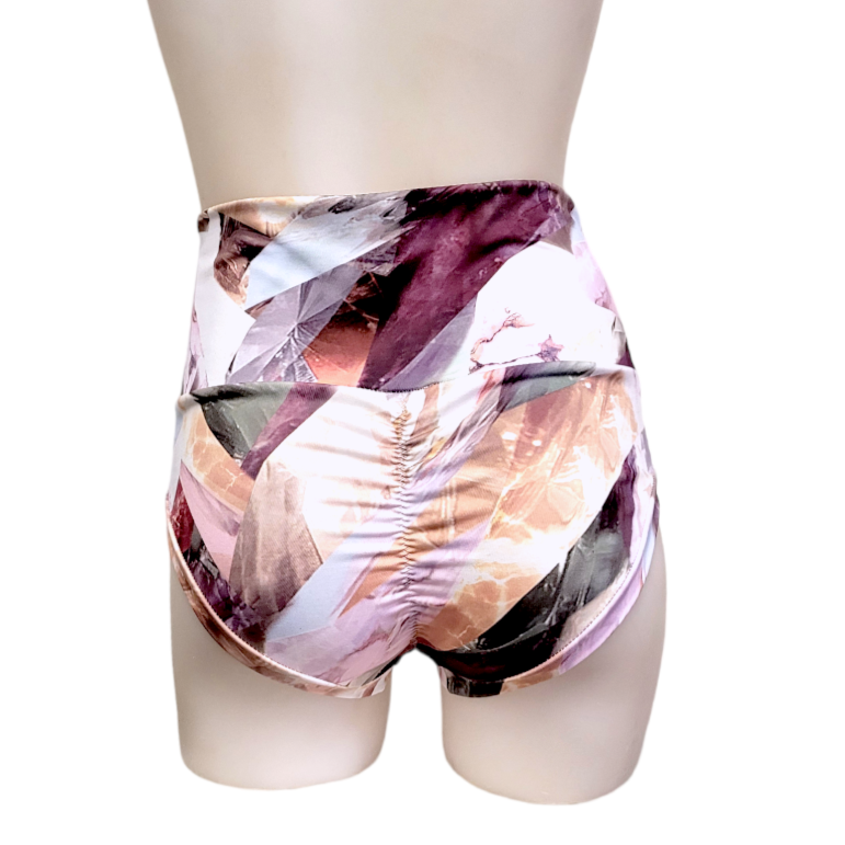 High Waisted Booty Short in Pink Crystal
