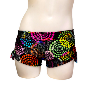 Side Tie/Scrunch Short in Fireworks