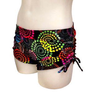 Side Tie/Scrunch Short in Fireworks