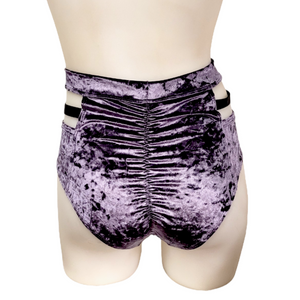 Monroe Short in Plum Crushed Velvet