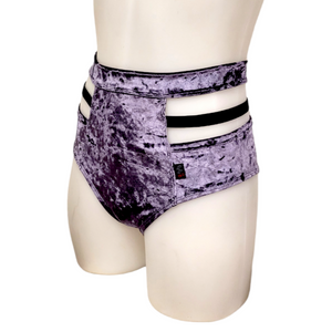 Monroe Short in Plum Crushed Velvet