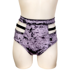 Monroe Short in Plum Crushed Velvet