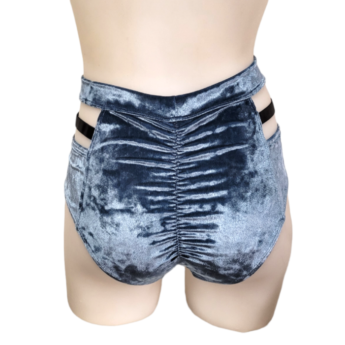Monroe Short in Storm Crushed Velvet