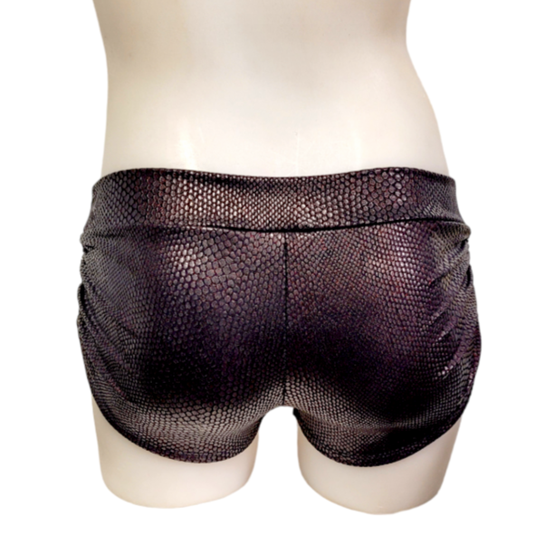 Side Tie/Scrunch Short in Snake Skin