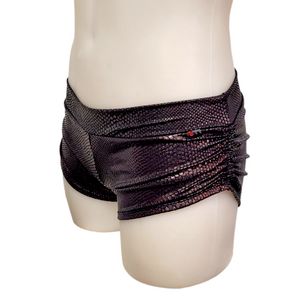 Side Tie/Scrunch Short in Snake Skin
