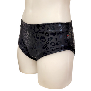 Classic Booty Short in Black Leopard