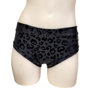 Classic Booty Short in Black Leopard