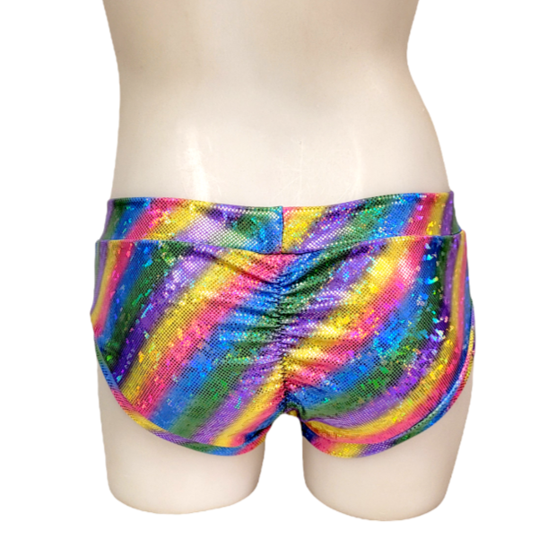 Classic Booty Short in Shimmer Rainbow