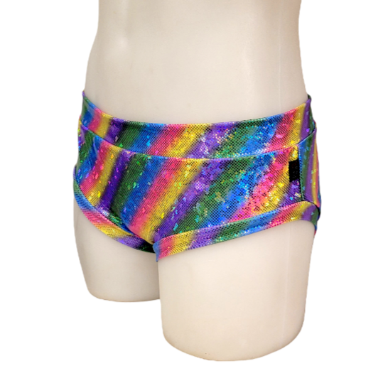 Classic Booty Short in Shimmer Rainbow