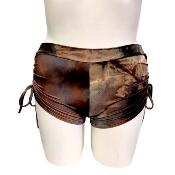 Side Tie/Scrunch Short in Rustic Copper