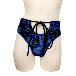 Layla Short in Navy Crushed Velvet