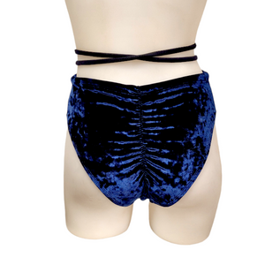 Layla Short in Navy Crushed Velvet