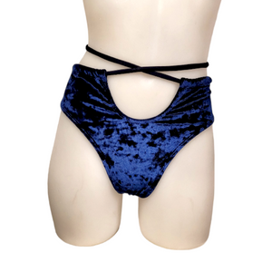 Layla Short in Navy Crushed Velvet