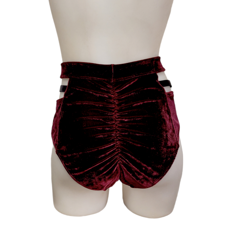 Monroe Short in Burgundy Velvet