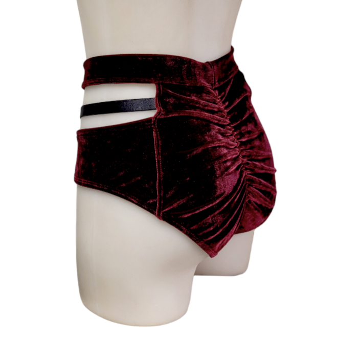 Monroe Short in Burgundy Velvet