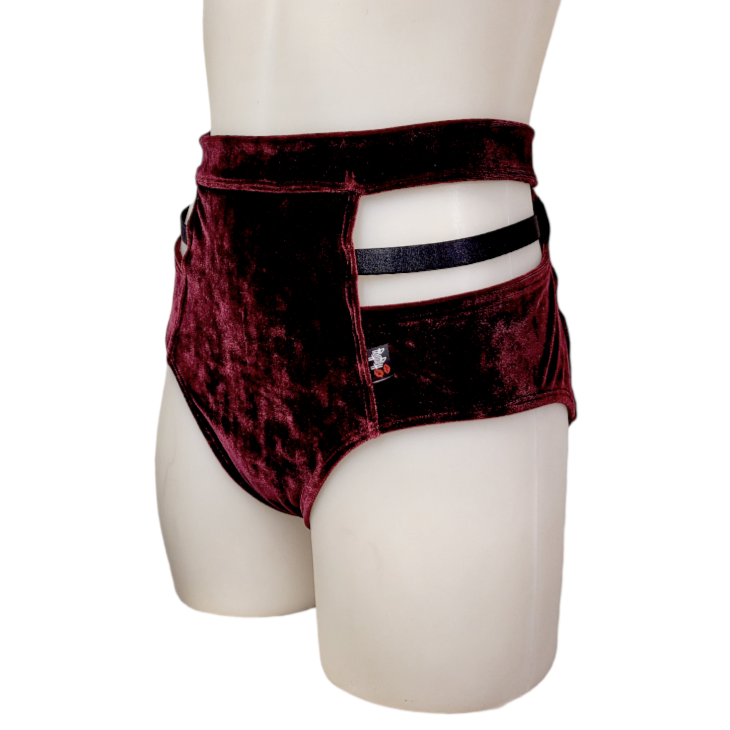 Monroe Short in Burgundy Velvet