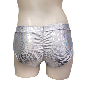 Classic Booty Short in Light Blue Swirl