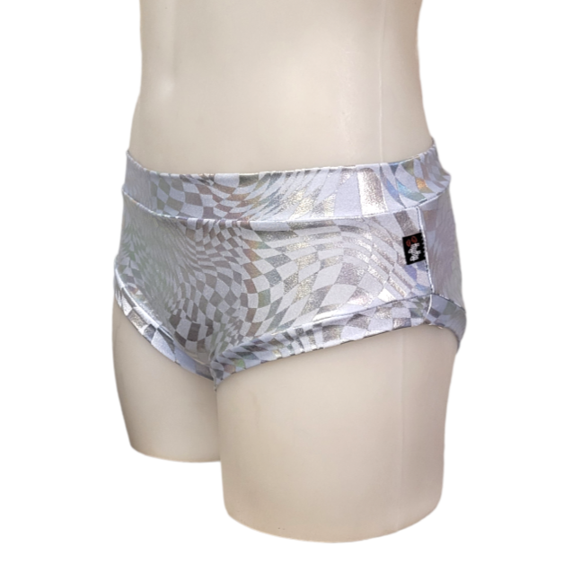 Classic Booty Short in Light Blue Swirl