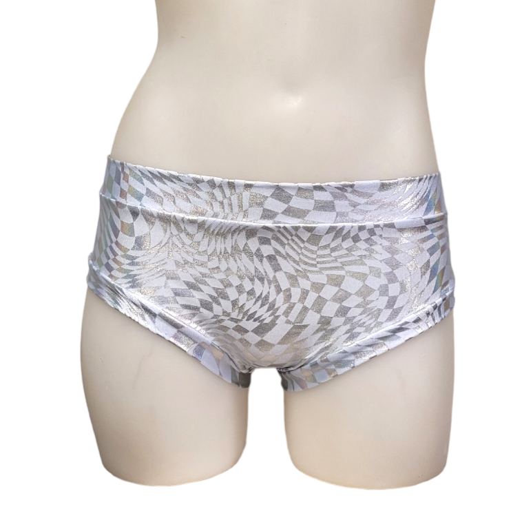 Classic Booty Short in Light Blue Swirl