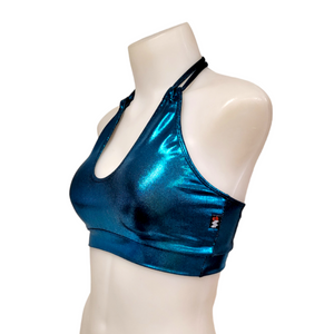 Layla Top in Black Teal Mystique