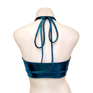 Layla Top in Black Teal Mystique