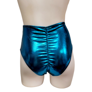 High Waisted Sexy Short in Black Teal Mystique