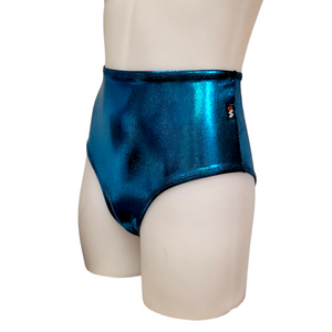 High Waisted Sexy Short in Black Teal Mystique