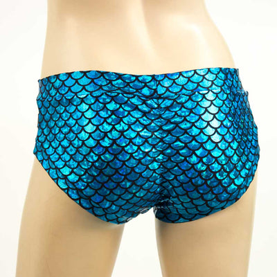 Booty Short/ Pole Short/ Rave Short- LG Turquoise Mermaid - HeyHey & Co