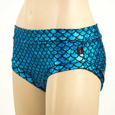 Booty Short/ Pole Short/ Rave Short- LG Turquoise Mermaid - HeyHey & Co